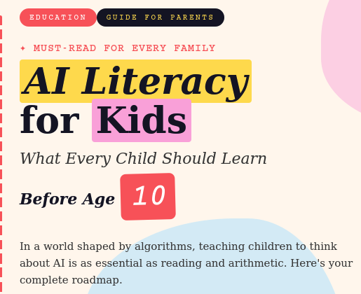 AI LITERACY FOR KIDS