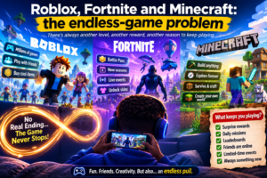 Roblox, Fortnite and Minecraft: the endless-game problem
